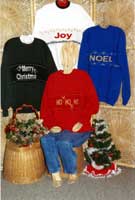 Sandee Cherry's Pattern Book Sweatshirt Strips Christmas Designs Sandee's Kwik Knit